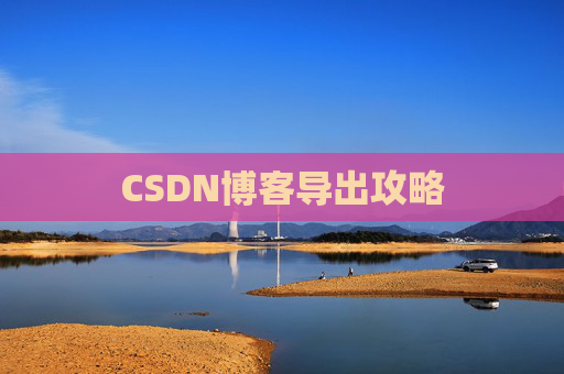 CSDN博客导出攻略